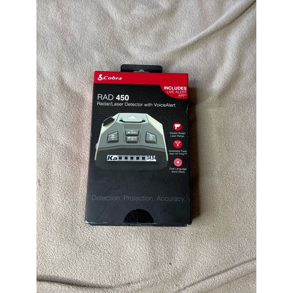Cobra RAD 450 Laser Radar Detector: Long Range, False Alert Filter, Voice Alert